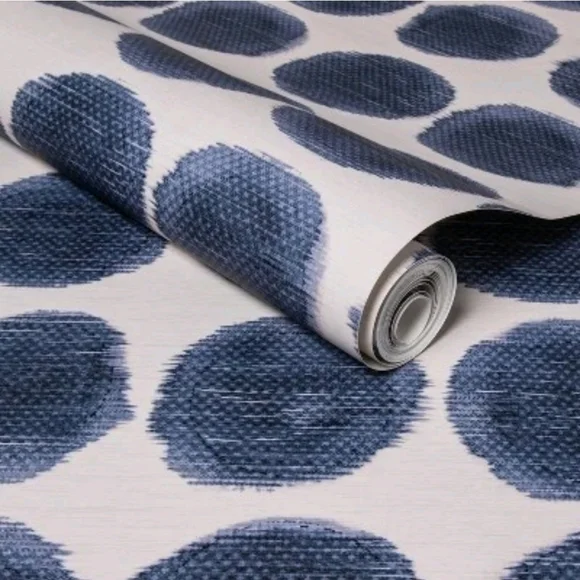 Opalhouse Textile Dot Peel & Stick Wallpaper Blue