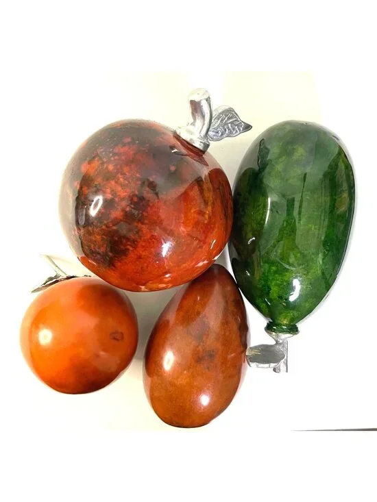 Artificial Faux Fruit 4 Large Pieces Plastic Glossy Finish