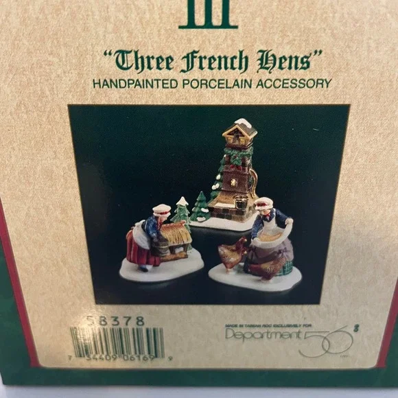 Department‎ 56 Three French Hens 12 Days of Christmas Dickens Village