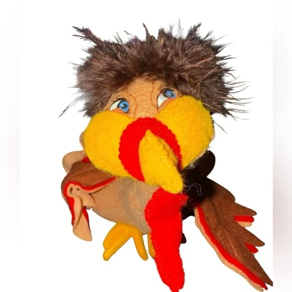 🦃 Annalee 2017 9” Thanksgiving Turkey Felt Figurine – Excellent Condition