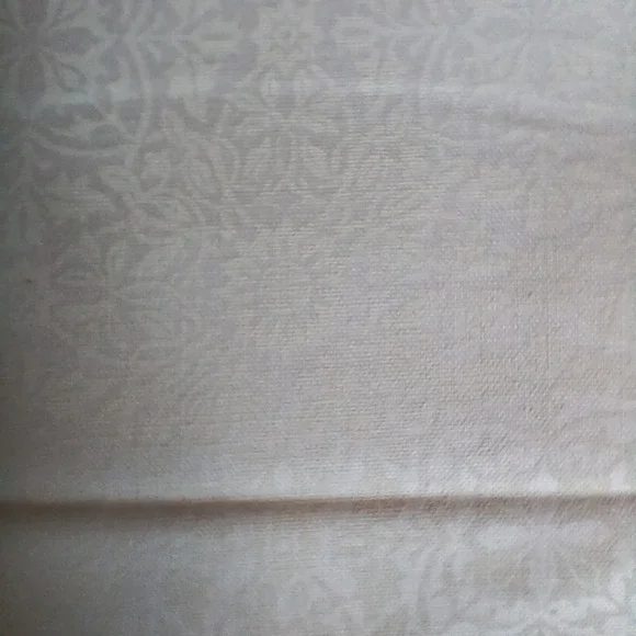 Vintage Flowers And Vines White on White Unbranded Cotton 1.5 Yards Orig Receipt