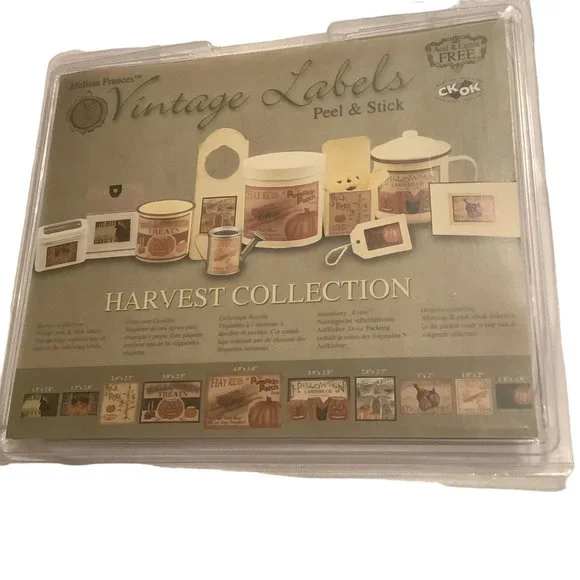 Melissa Frances Harvest Collection‎ Vintage Labels Peel Stick Halloween Fall NEW