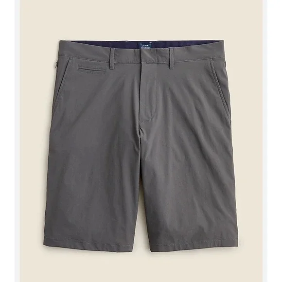 J.Crew Gramercy Chino Shorts Gray Size 34W Flat Front Casual‎ Golf