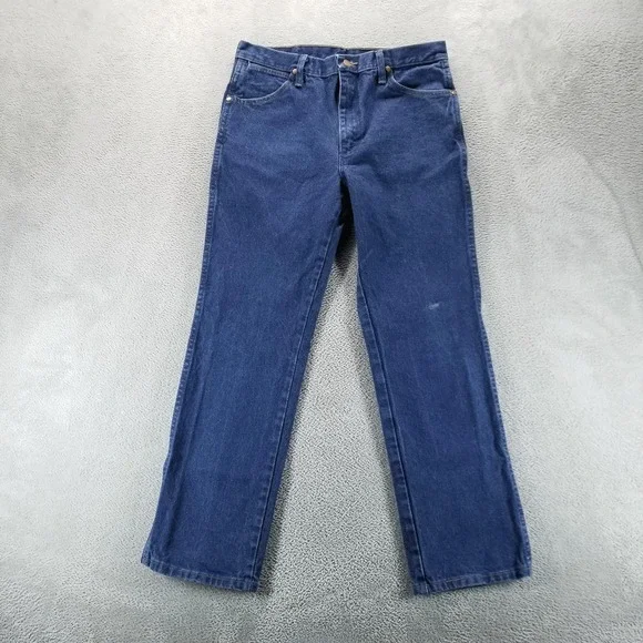 Wrangler Jeans Mens 32x30 Blue Slim Cowboy Western Work‎ 936PWD Dark Wash