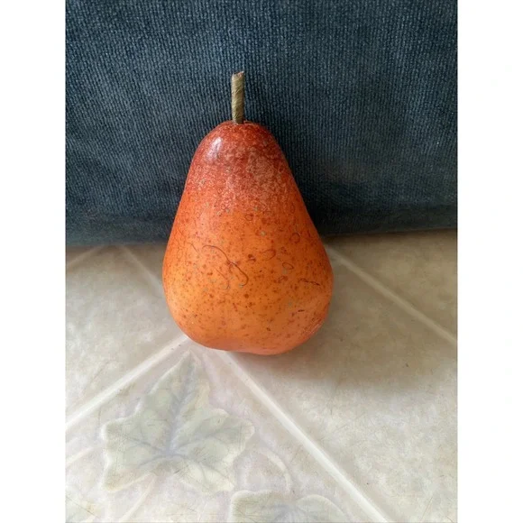 Artificial Realistic FRUIT Orange Pears Life Size With Stem - plastic
