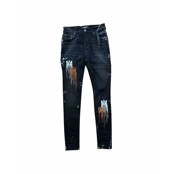 Size 34 - Amiri Aged Black MA Drip Jeans NEW/RETAIL $1,290
