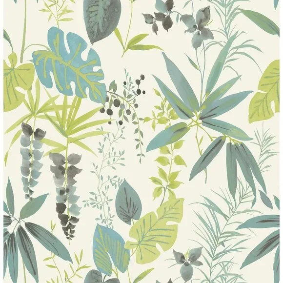 NEW A-Street Prints Descano Green Botanical Wallpaper Lot of 2 12 yards total