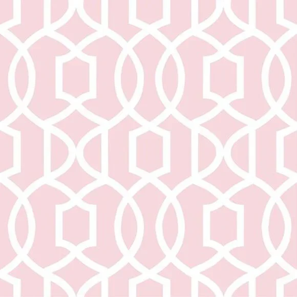 NIB Wall Pops Grand Trellis Peel & Stick Wallpaper | Blush Pink | 3.4ft x 8ft