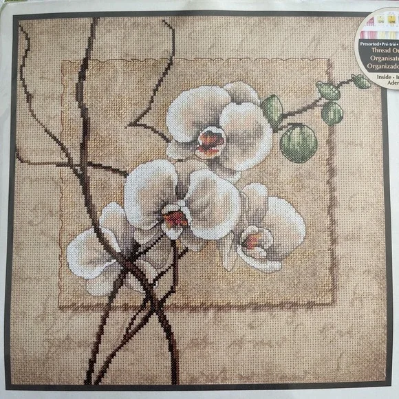 Dimsensions Counted Cross Stitch Kit 14 Ct‎ Oriental Orchids Asia Flowers 35176