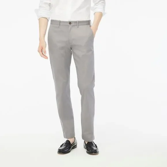 NWT J. Crew Men's Straight-Fit Flex Chino Pant Flat Front Slate Gray Size 36x32