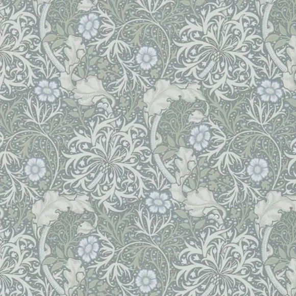 MORRIS & CO SEAWEED WALLPAPER in Silver Ecru