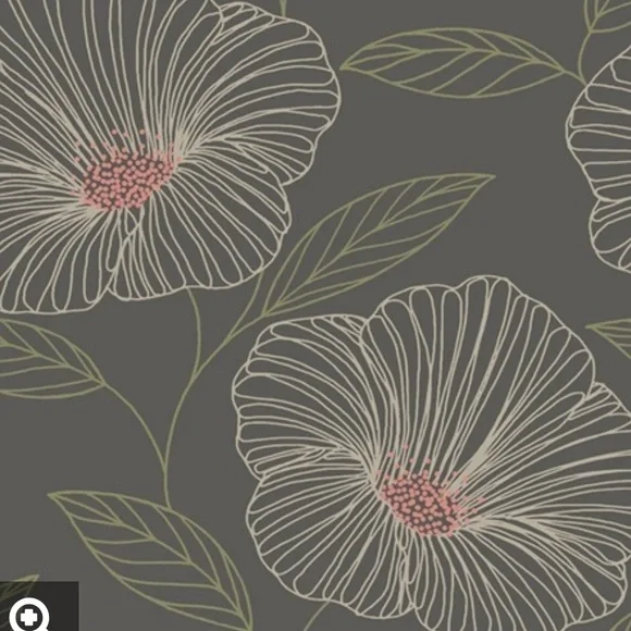 A Street Prints Wallpaper MYTHIC GREY FLORAL