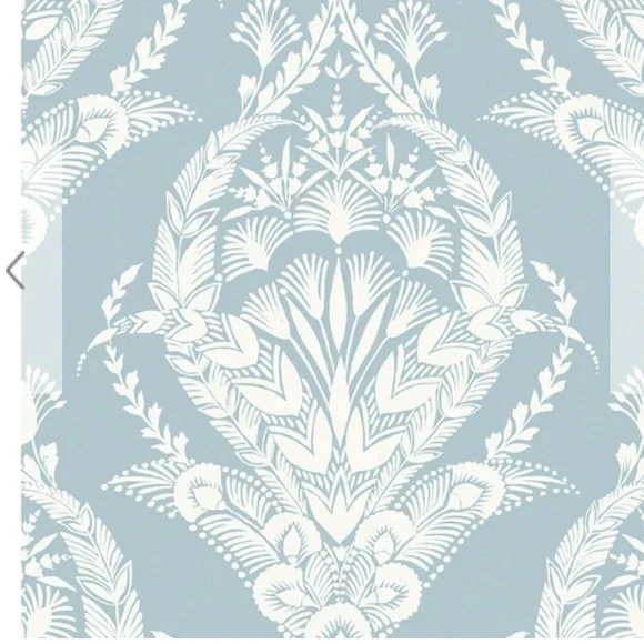 A street prints Arlie Light Blue Botanical Damask Wallpaper