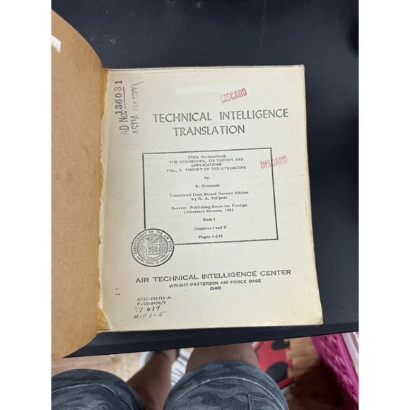 The Gyroscope, Its Theory and Applications Vol I R. Grammel‎ Intelligence Trans.