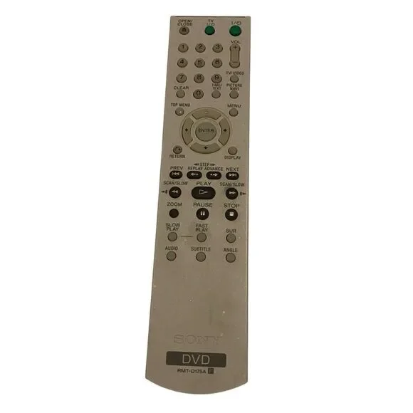 Sony Rmt D175a Dvd Remote Control For Home Theater And Audio Video Devices