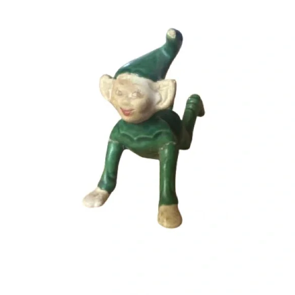 1950’s Charming Green Elf Figurine Pixie