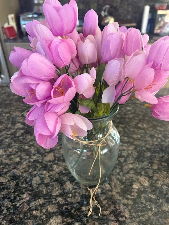ASLAND FAUX PINK TULIP LOT OF 4 NWT