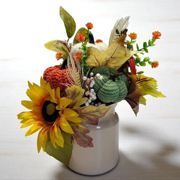 Autumn Harvest Floral Arrangement Sunflower/ Pumpkins