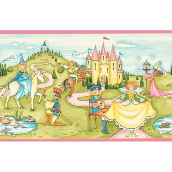 Waverly Princess Prince Queen Castle Unicorn Fairy Tale Wallpaper 5510350