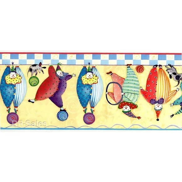 Wallies Dana Simpson Bumble Tumble Clowns Dog Cartoon Wallpaper Border 2 Rolls‎