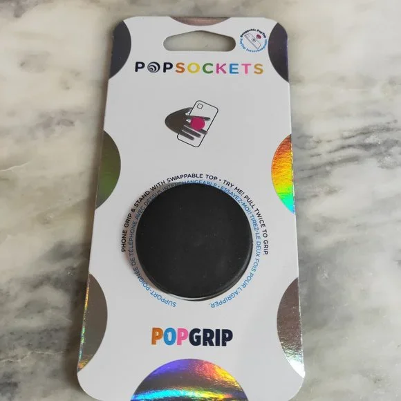 Black Popsockets Single Grip & Stand Universal Phones and Tablet Holder