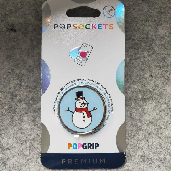 Enamel Snowman Popsockets Single Grip & Stand Phone Holder