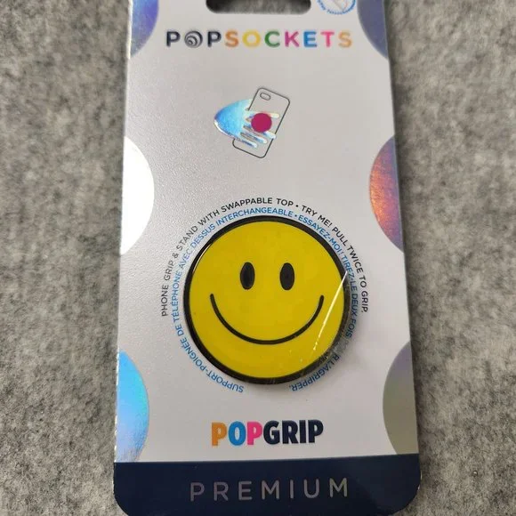Enamel Be Happy Premium Popsockets Single Grip & Stand Phones Holder