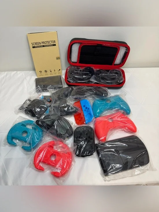 Nintendo Switch OLED Model Accessories Bundle Super Kit with Carrying Case NEW