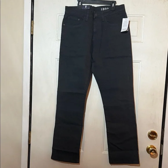 Izod Men's Dark Gray Relaxed Fit Comfort Stretch Straight Jeans 32x32 NWT