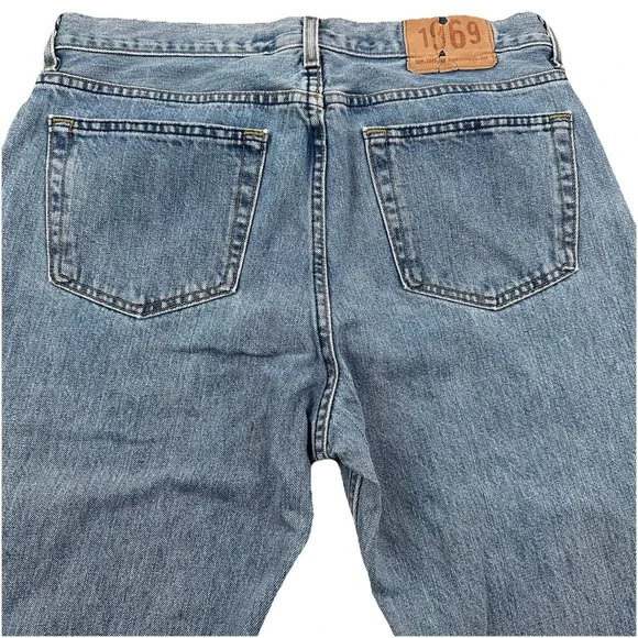 Vintage Y2K GAP Relaxed Jeans Men 34x28 Blue Denim Loose Light Wash Skate Grunge