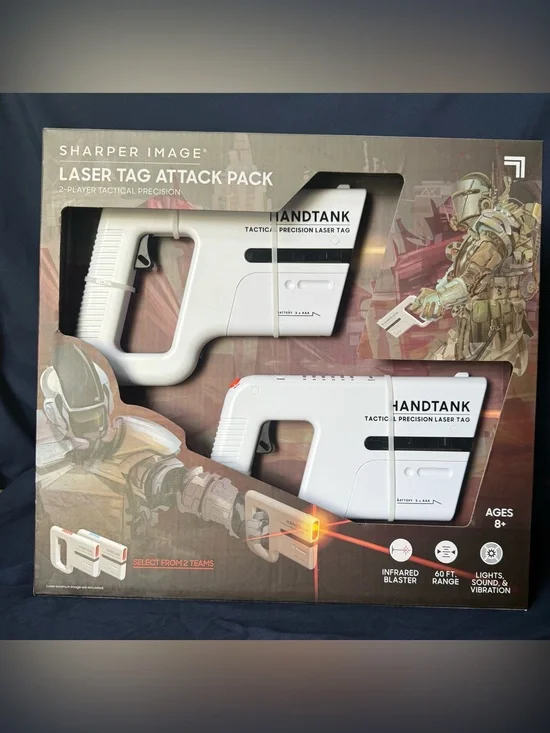 Sharper Image White Handtank Tactical Laser Tag Blasters - Set of 2