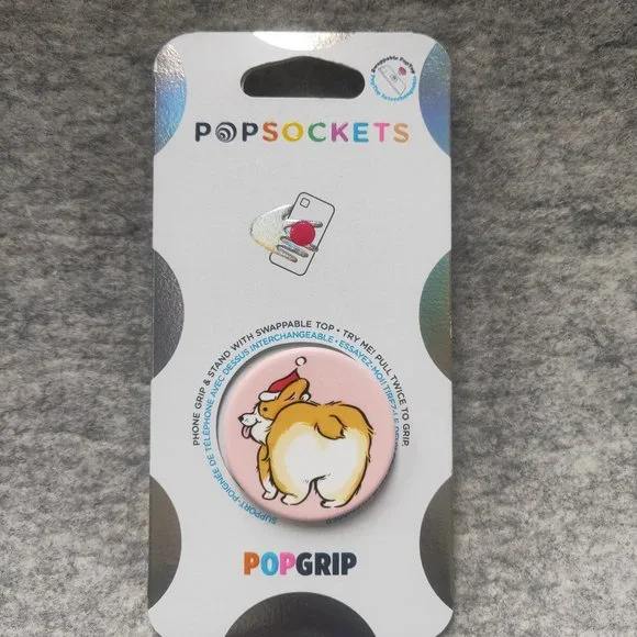 A Corgi Christmas Popsockets Single Grip & Stand Universal Phones and Tablet Hol