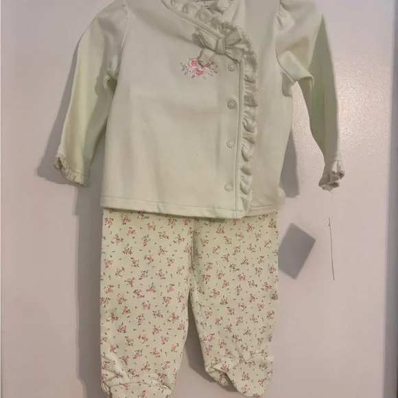 First Impressions Mint Floral 2 pice Set
