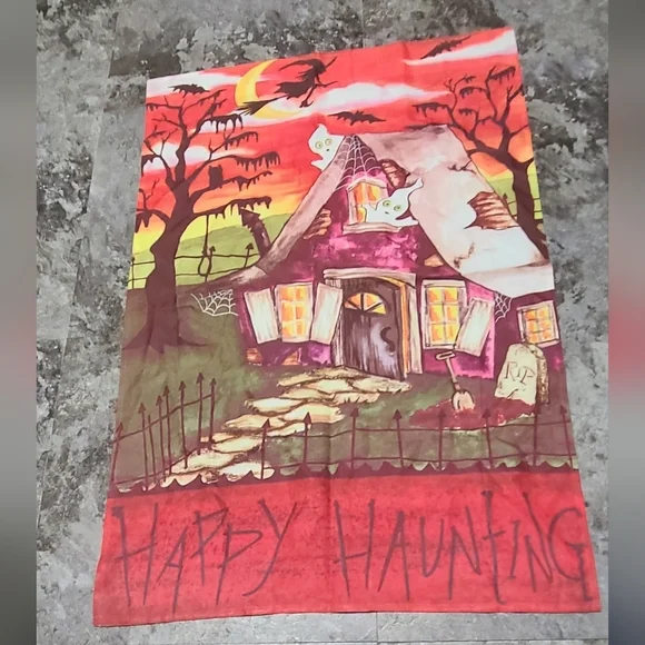 Garden Flag Halloween Happy Haunting Ghosts 25