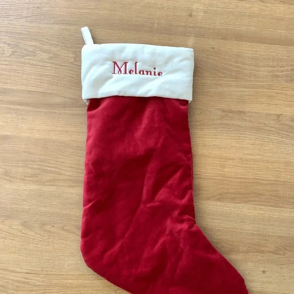 Pottery Barn Red and White Christmas Stocking