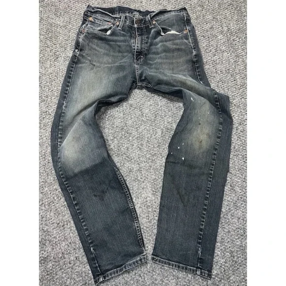 Y2K Levi's Men's Blue Medium Wash Straight Denim‎ Jeans Regular Fit Cotton 33x30