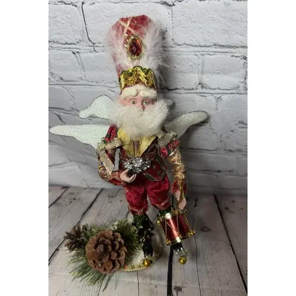 Mark Roberts Christmas Fairy Santa Elf- 13” Drummer Fairy With Stand‎