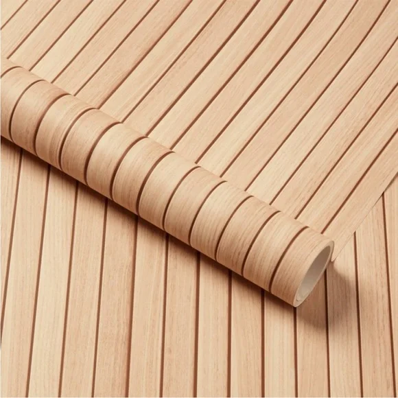 Slatted Wood Wallpaper from Threshold
