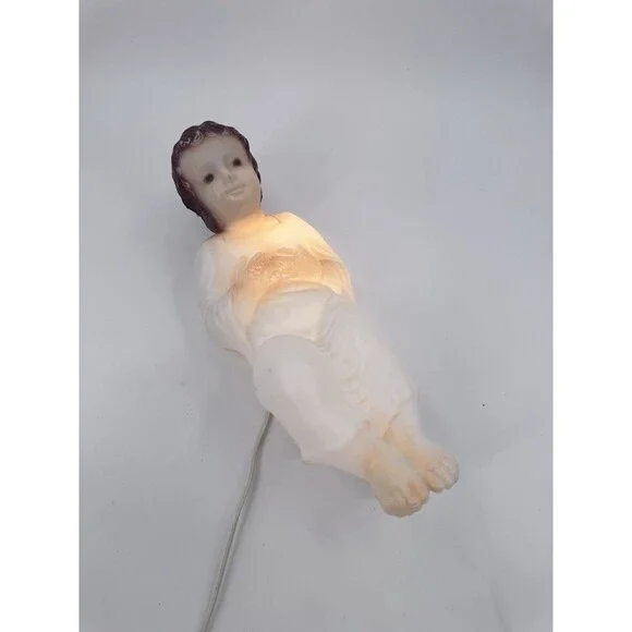 Vintage Empire Blow Mold Christmas Nativity Scene Baby Jesus Yard Decor Works