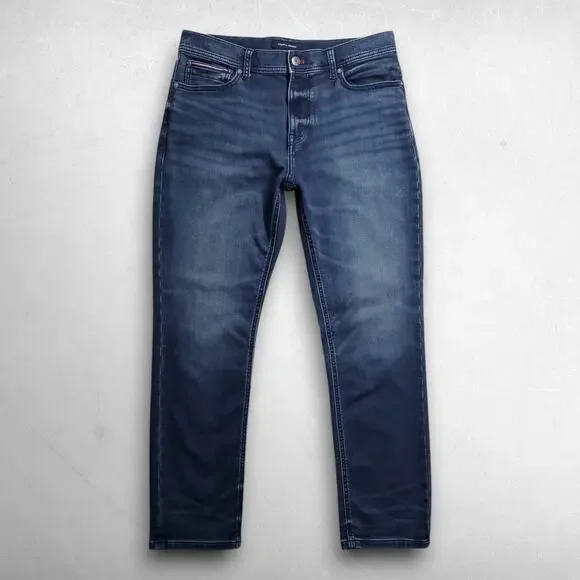 Tommy Hilfiger Denton Straight Jeans Men 32x30 Blue Straight Leg Stretch