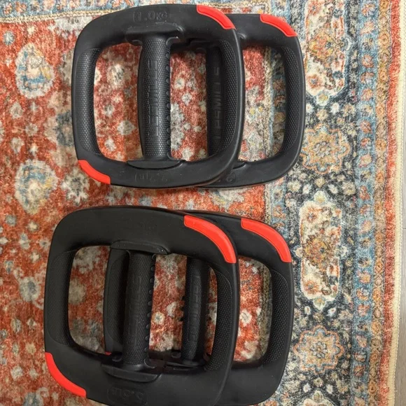 Ergonomic Black and Red VR Controller Grips Weights