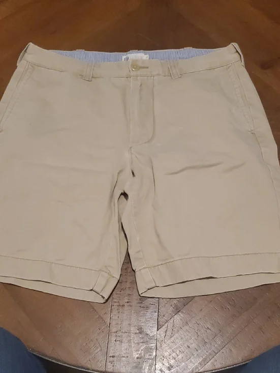 J. Crew Men’s Beige Flat-Front Chino Shorts