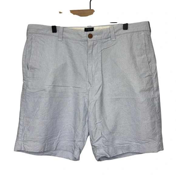 J. Crew Men's Gramercy Shorts Striped‎ Casual Flat Front Cotton Blend Size 36