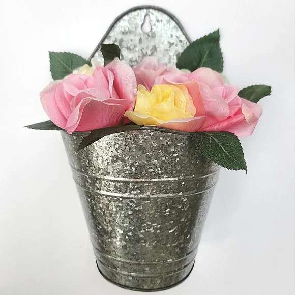 Summer Roses in Hanging Tin Mother's Day