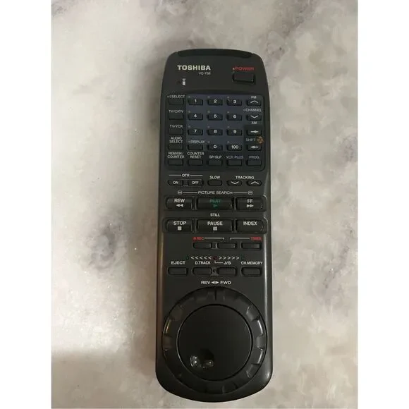 Toshiba VC-758 Remote Control Genuine OEM VCR VHS Player Tested Works FAST SH