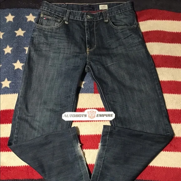 Vintage Tommy Hilfiger Premium Denim Jeans Pants 34x32 Gym P Wing Bear Rlx Thj 1