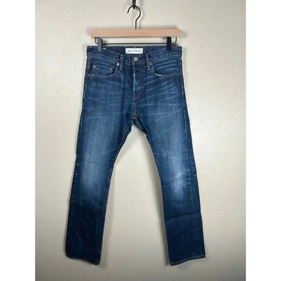 GAP Men's Size 28x30 Jeans Japanese Selvedge Denim Dark Wash Straight Leg Pants