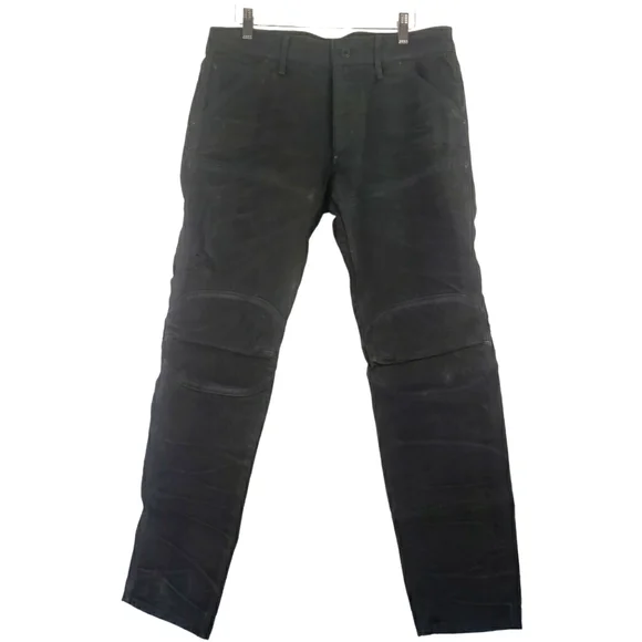 G-STAR Raw 5620 Low Tapered Moto Jeans Size 32 x 32 Waxed Gray