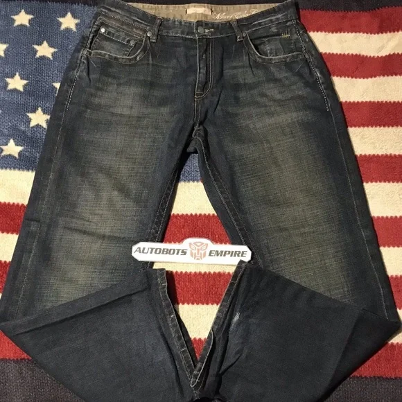 Vintage Marc Ecko Cut & Sew Regular Distressed Denim Jeans 34x32 Nyc Rlx Stadium