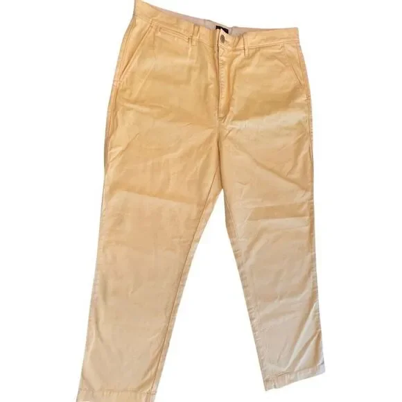 NWT Men's J. Crew Butter Yellow Chino Pants Sz 36x32 Preppy Spring Summer Easter